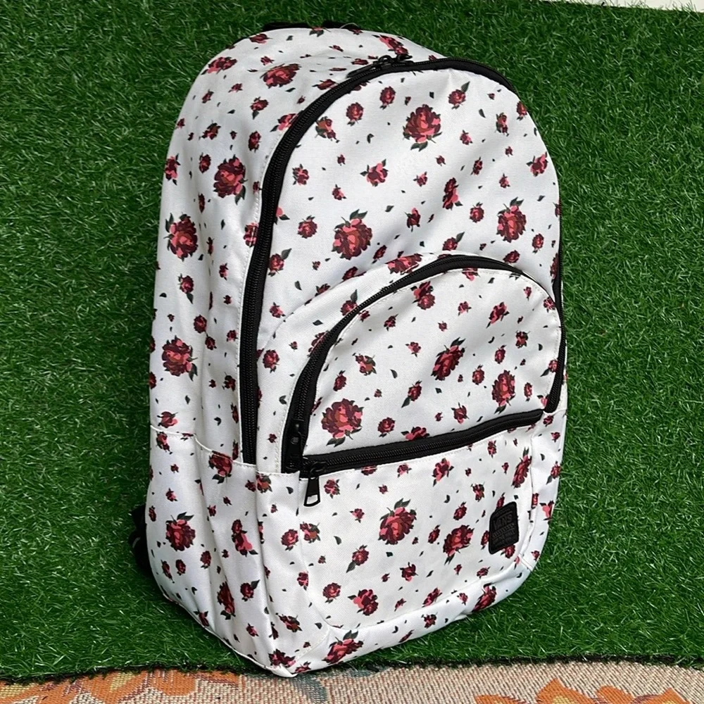 VANS Ranger 2 Prints Roses White Women's Backpack VN0A7UFM3KS NWT